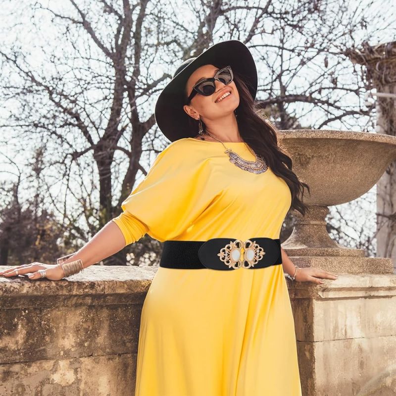 belt plus size dress