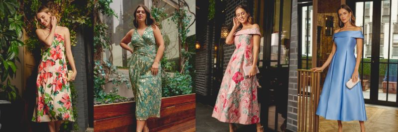 Adrianna Papell wedding guest dress midi