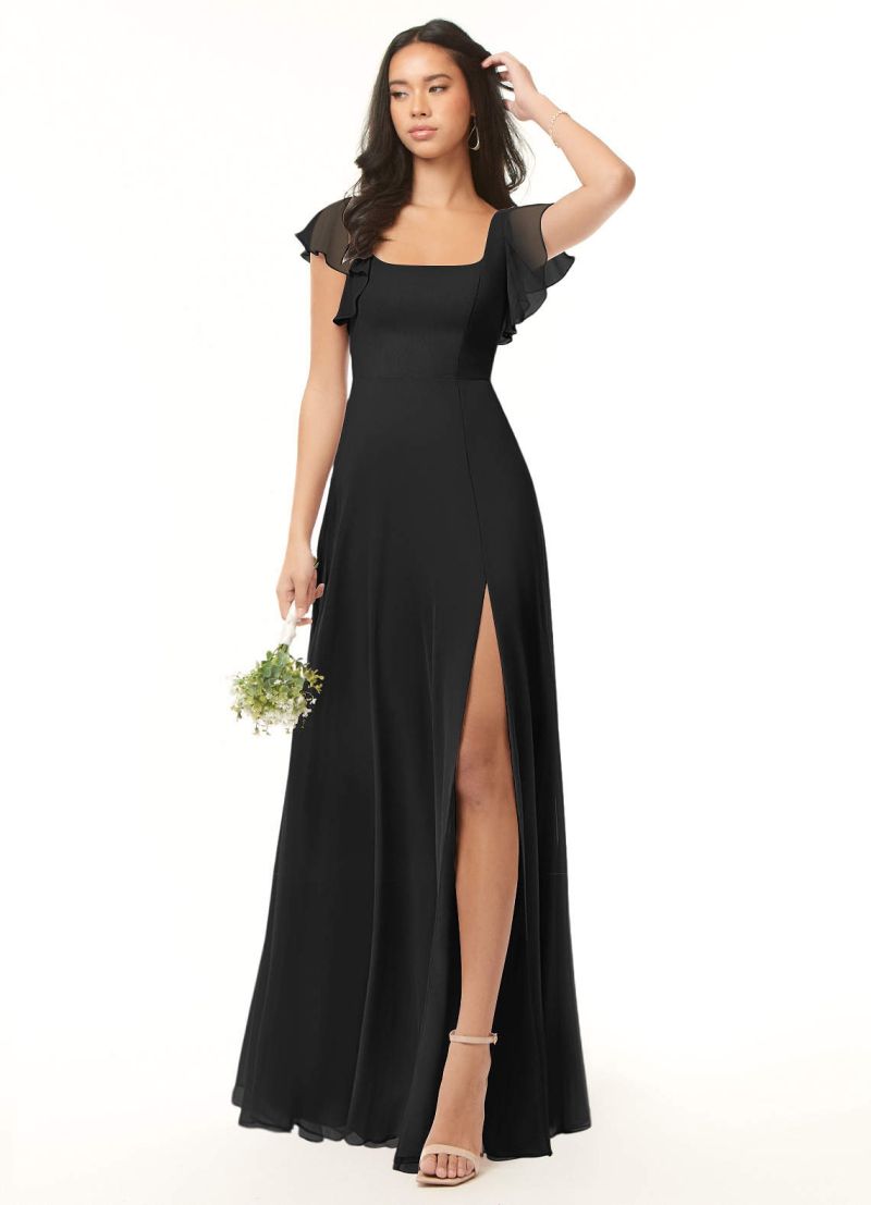 Azazie chiffon bridesmaid gown