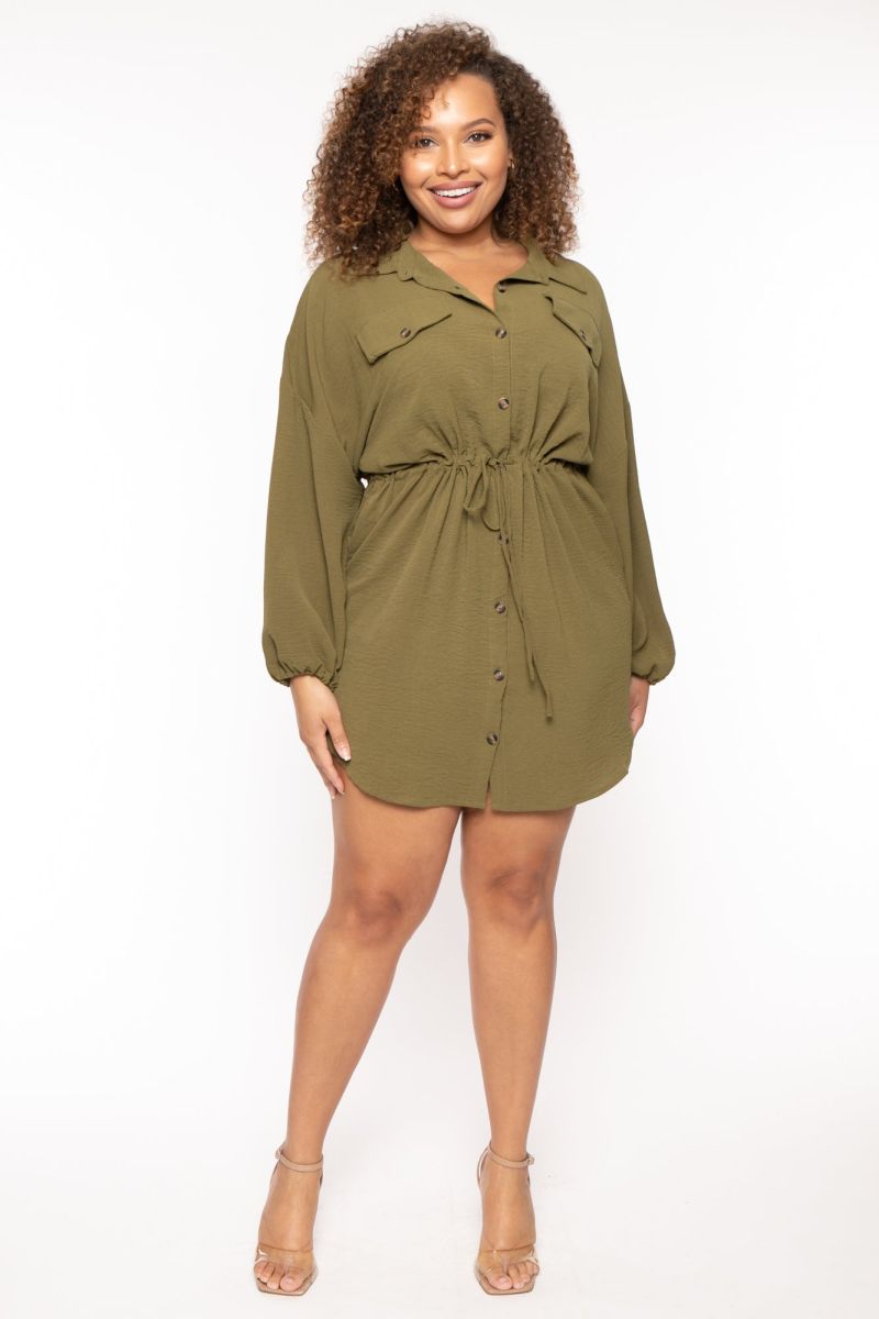 curvy fit shirt dress women