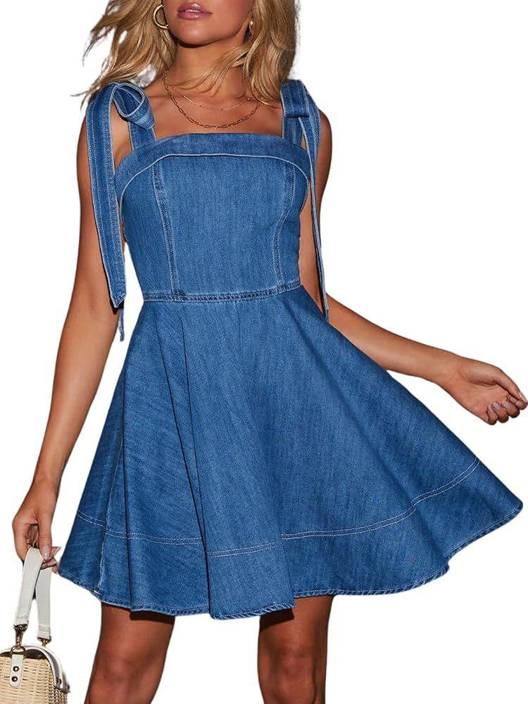 denim dress sleeveless warm weather