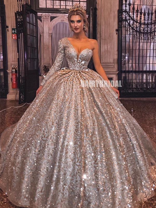glamorous ball gown dress glitter