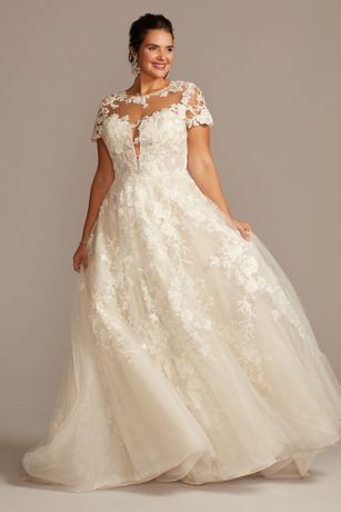 David’s Bridal plus size wedding gown