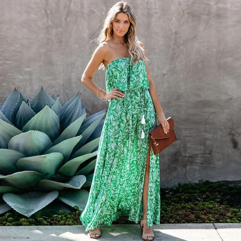 green maxi dress summer