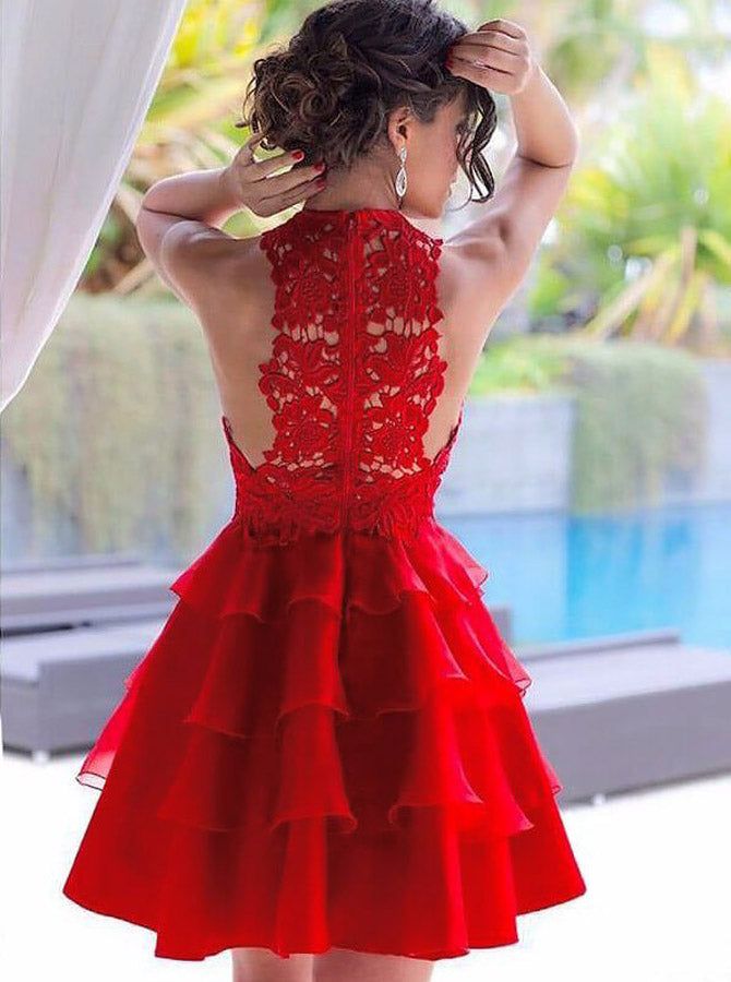homecoming dresses short red