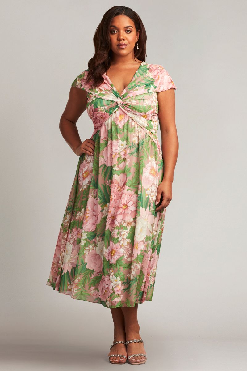 large floral print dress plus size