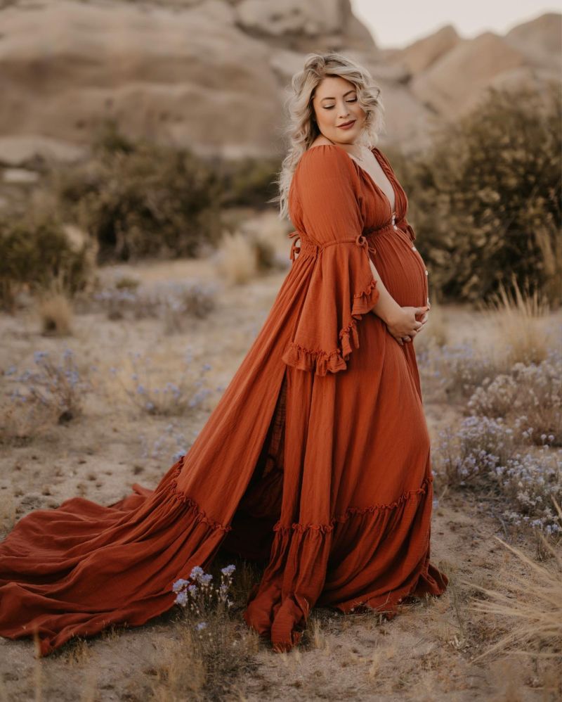 maternity dress boho linen