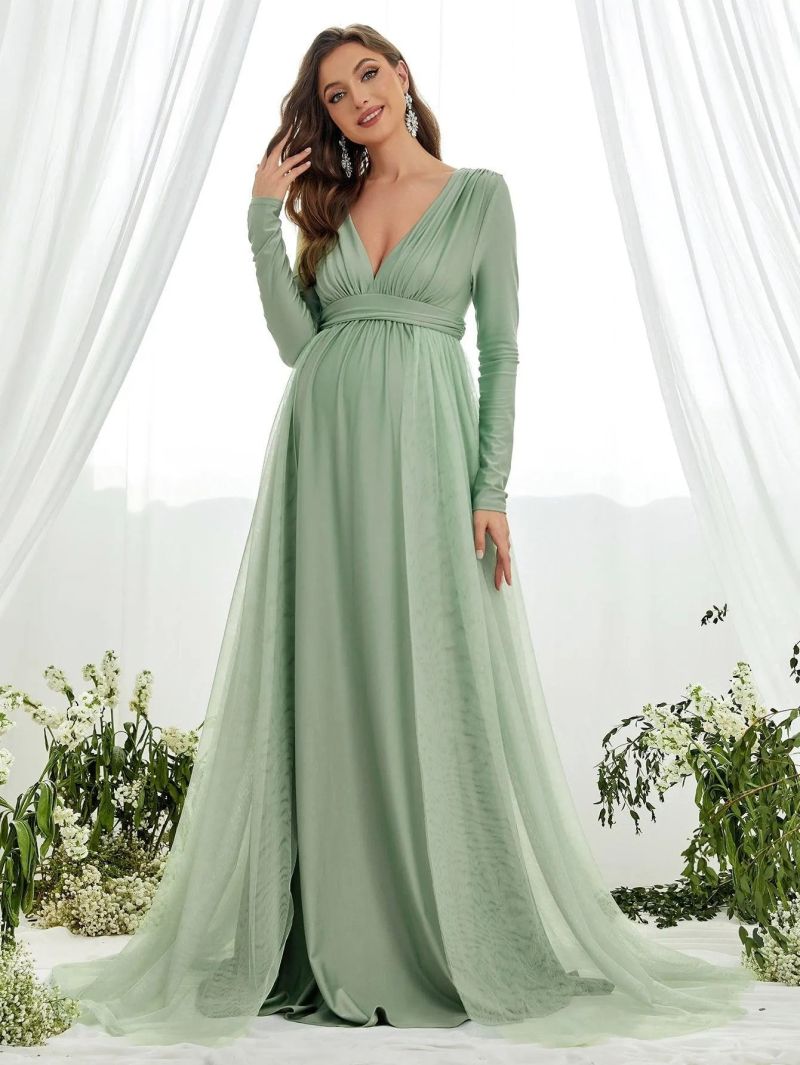 maternity formal dress long sleeve