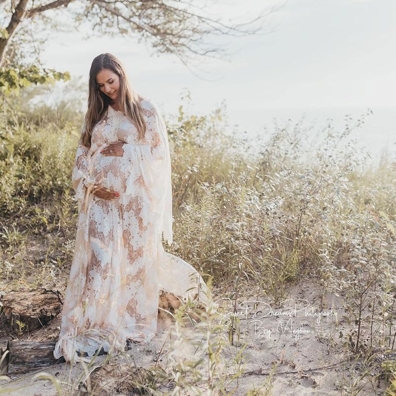 maternity photo shoot dress boho