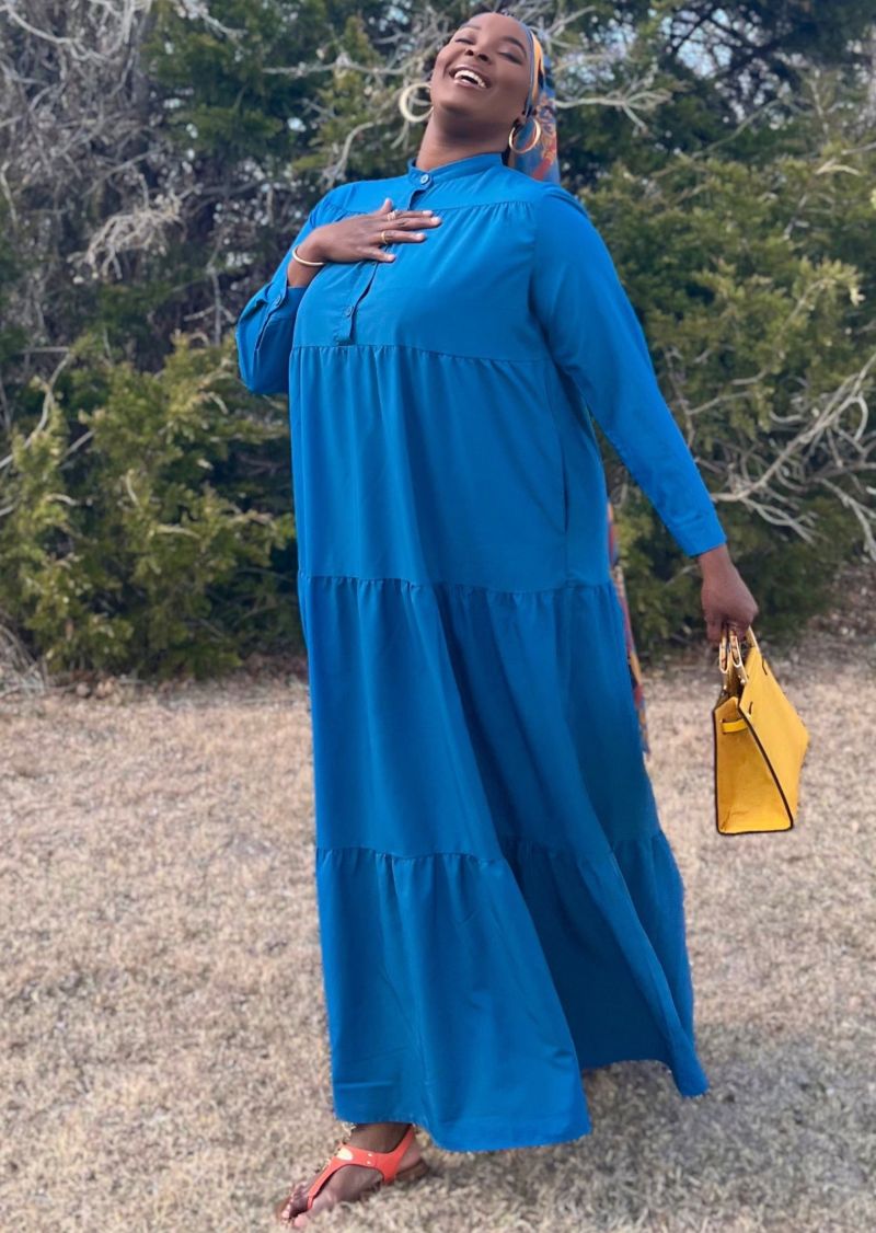 modest maxi dress plus size