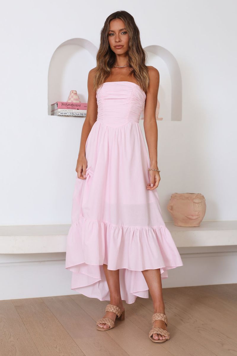 pink maxi dress summer