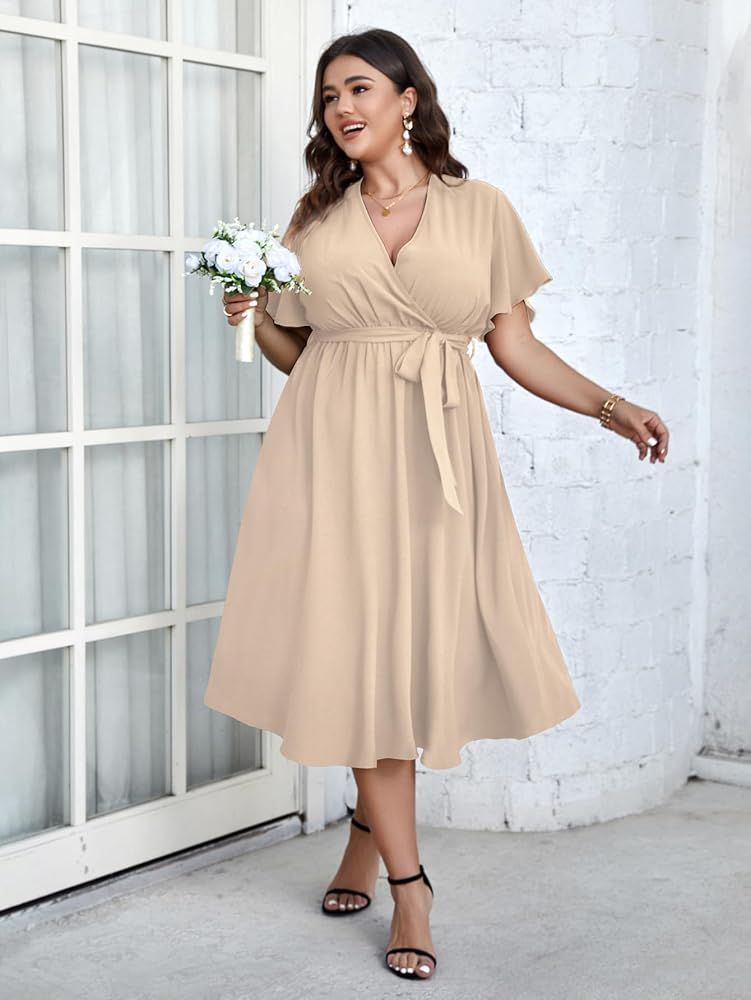 plus size cocktail dress midi