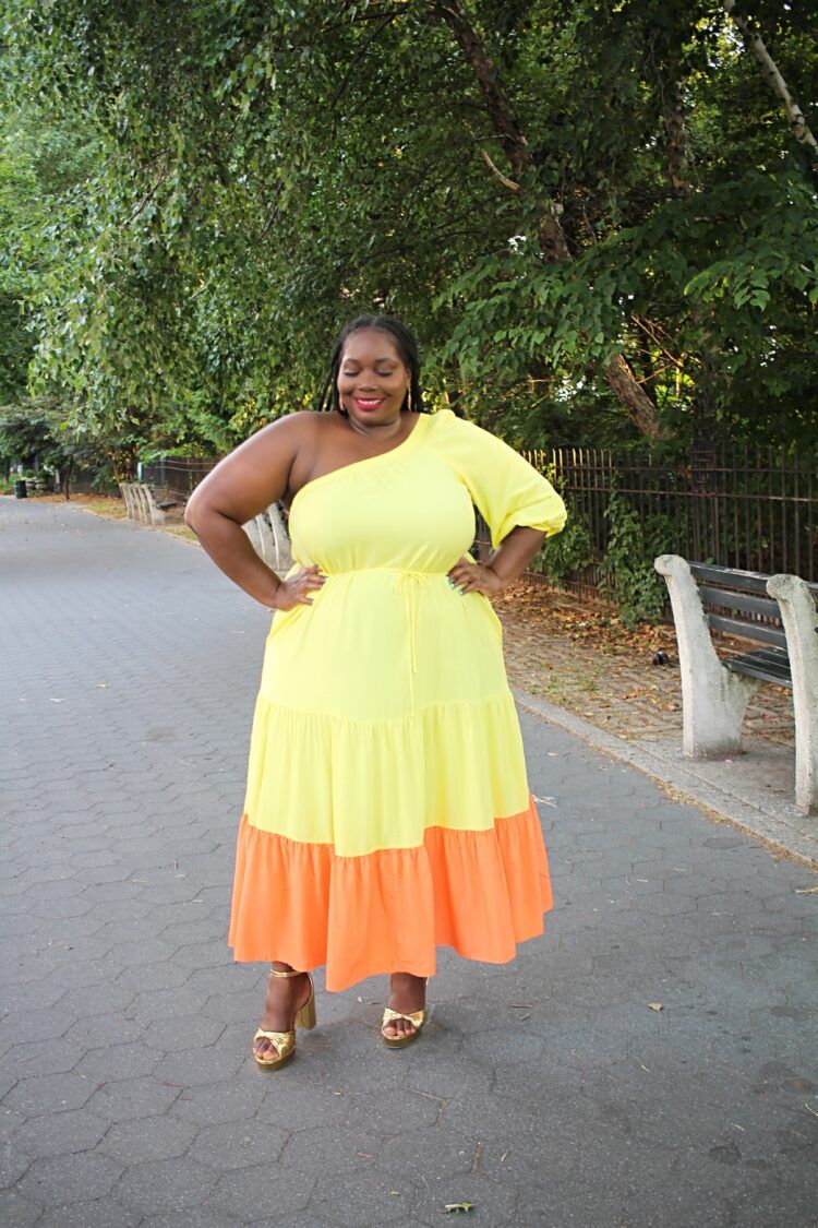 plus size summer dress bright