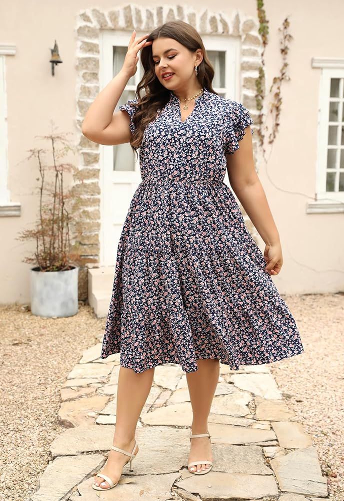 plus size summer dress midi