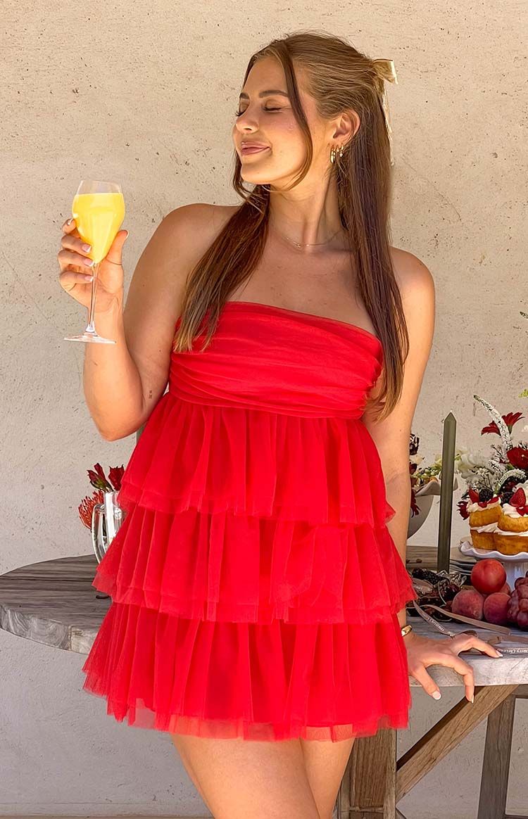 red mini dress birthday