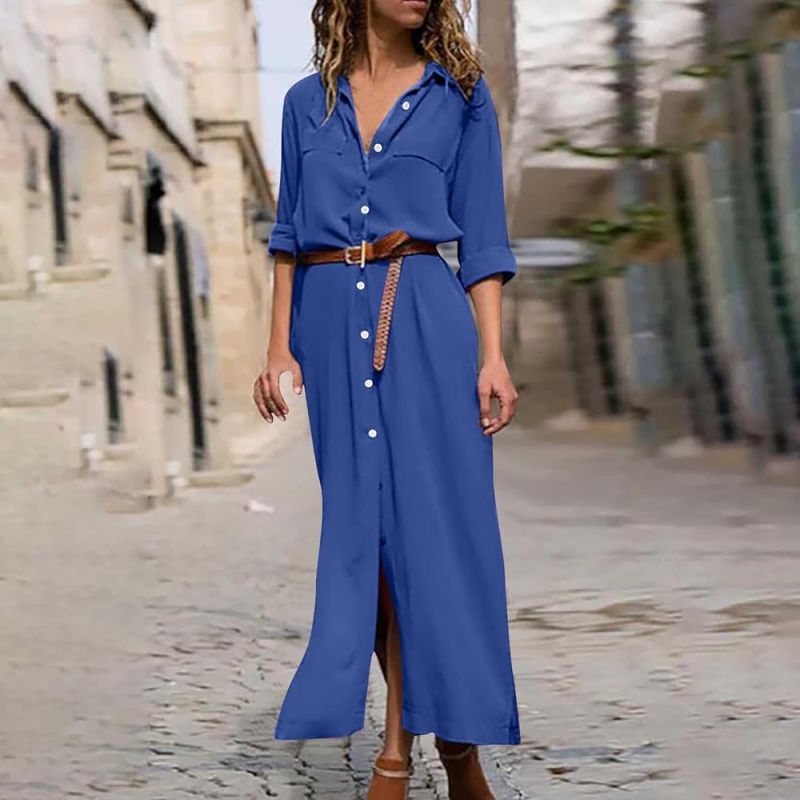 shirt dress with belt women
