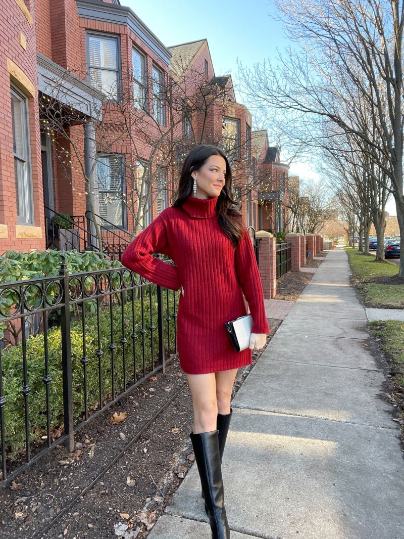 sweater dress holiday party