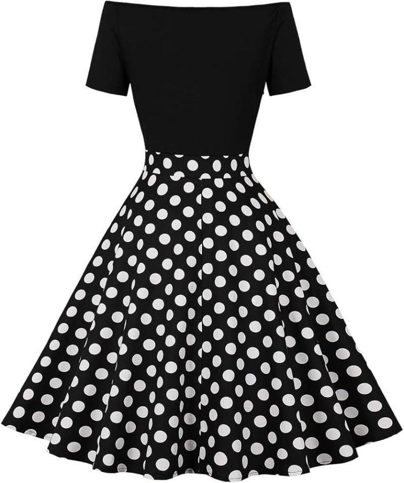 vintage midi dress polka dot