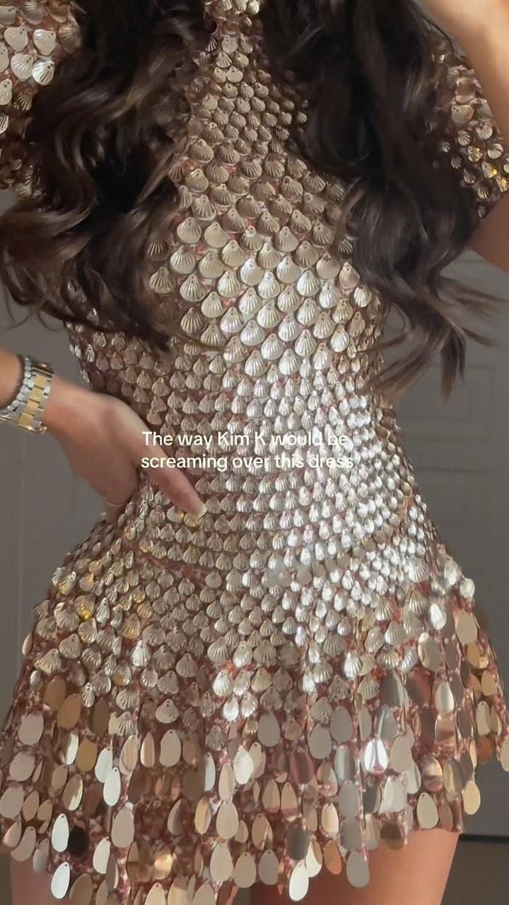 fancy dresses_This Stunning Dress Covered in Shimmering Shells Will Make You Stand Out Instantly