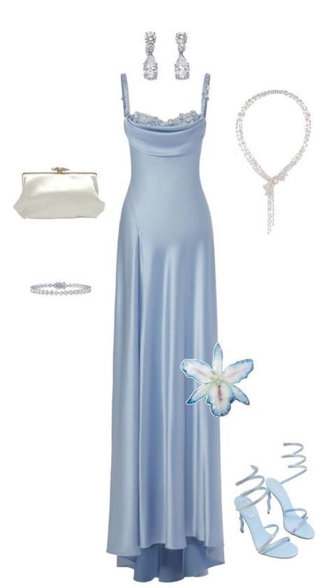 fancy dresses_Luxury 2024 Wedding Guest Blue Maxi Silk Dress Butterfly Flower Clip