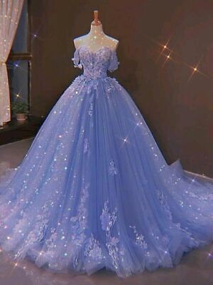 princess dresses_Princess Quinceanera Dresses Off The Shoulder Applique Sweet 16 Party Prom Gowns | eBay