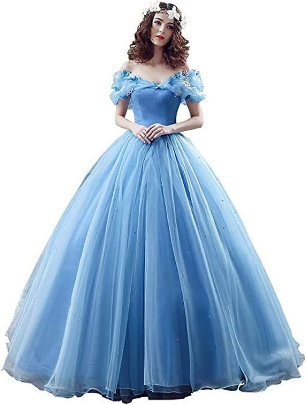 princess dresses_Datangep Women's Lace up Ball Gown Long Quinceanera Dress with Pleated Straps