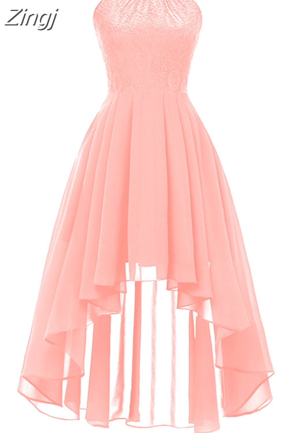 princess dresses_Zingj O-Neck Halter Ladies Long Dress Women Summer Lace Chiffon Sleeveless Irregular Evening Party Lace Maxi Female Dresses Pink-XL