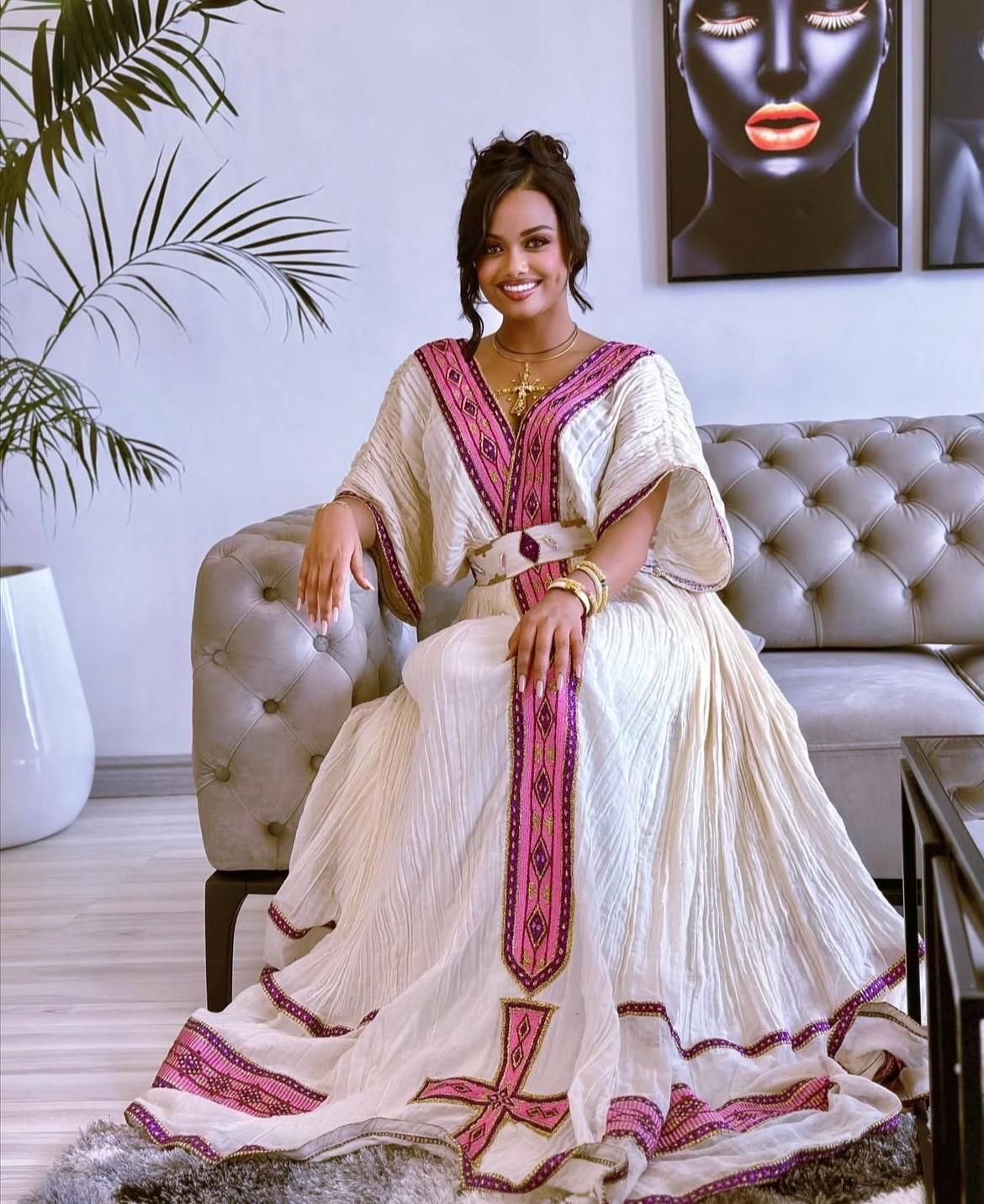 traditional dresses_Elegant Habesha Kemis - Traditional Ethiopian Dress, Zuria, Fetil & Eritrean Dress