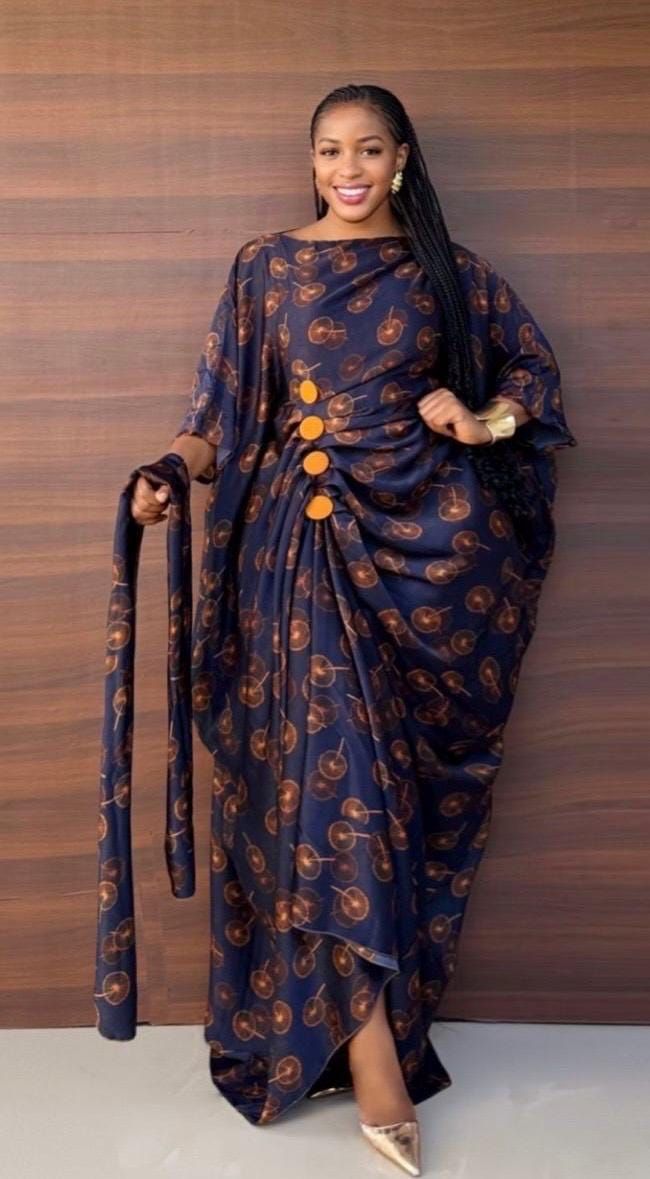 traditional dresses_Brocade Beaded Boubou Kaftan Dress -