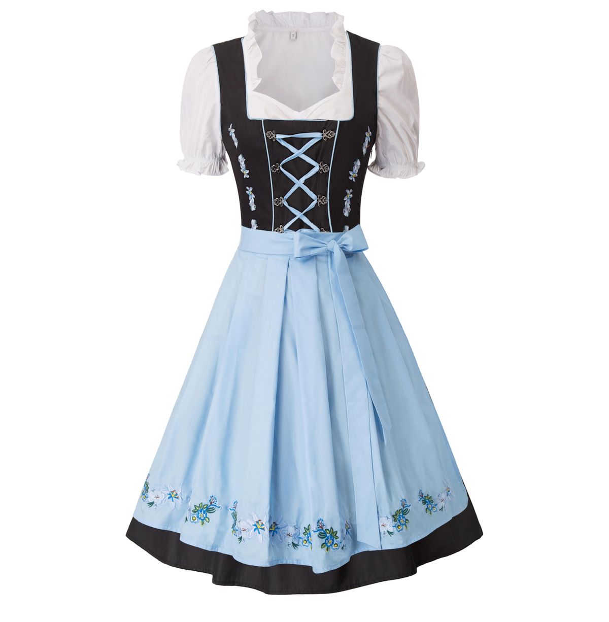 traditional dresses_JASAMBAC Women's German Dirndl Dress Costumes 3 Pieces for Oktoberfest Carnival