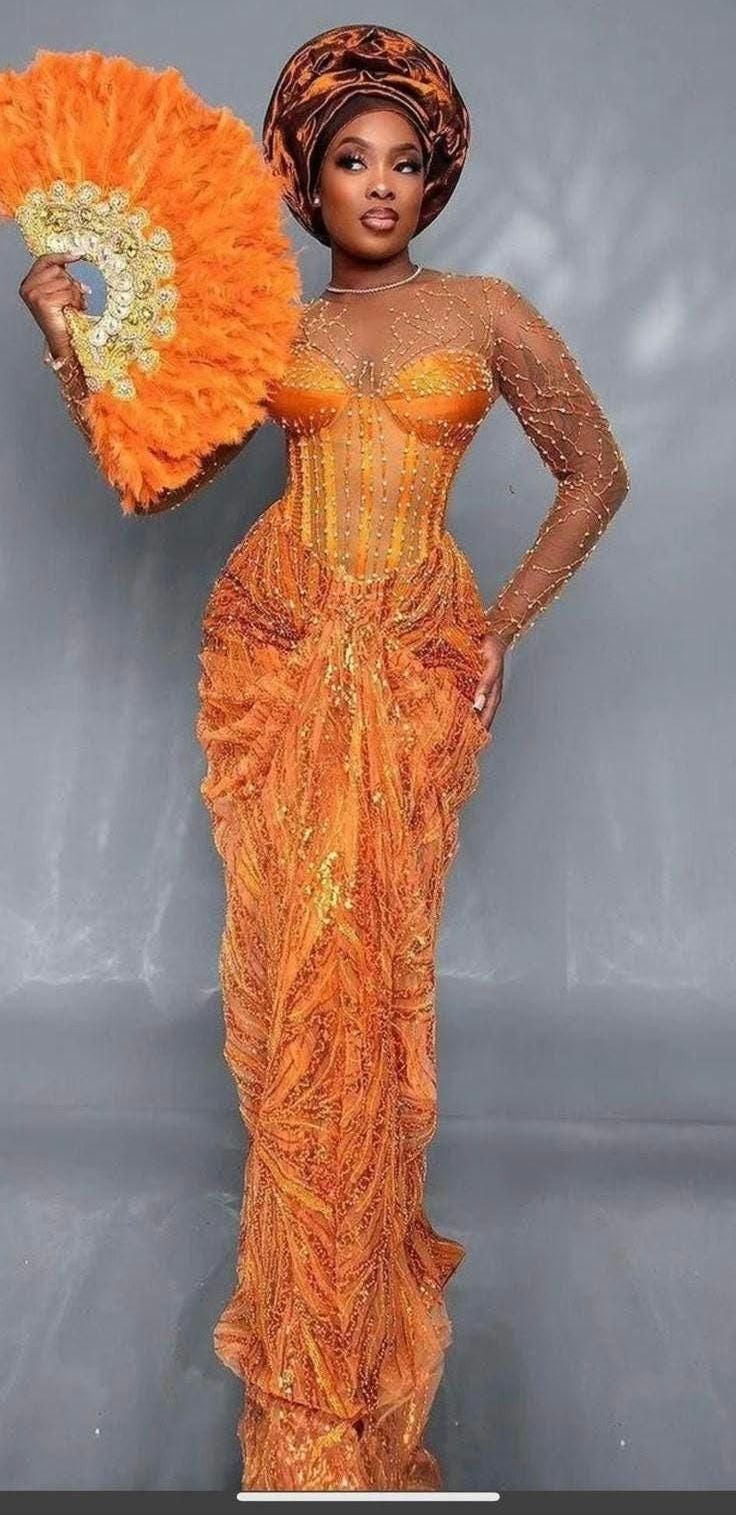 traditional dresses_Chichi Classic Women wear/party suit/ Woman outfit/ prom dress/wedding suit/Naija party wear/ handmade clothing