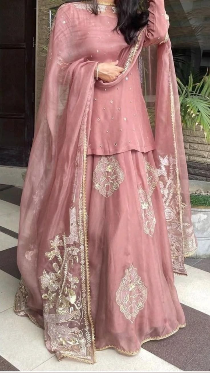traditional dresses_Pink fancy lehnga for girls for wedding and party functions