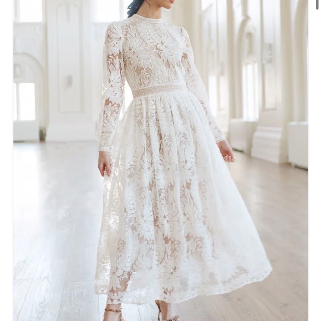 long sleeve dresses_Ivy City Co Dresses | Ivy City Co Naples Dress | Color: Cream/White | Size: 0