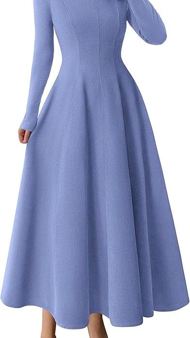 long sleeve dresses_PRETTYGARDEN Cocktail Dresses for Women 2025 Elegant Classy Fall Long Sleeve Midi A Line Flowy Modes