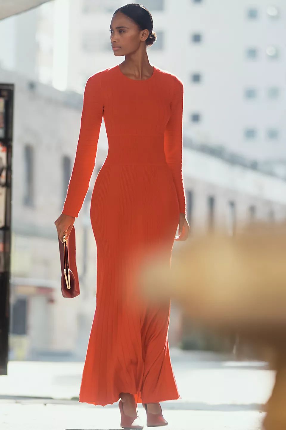 long sleeve dresses_Mare Mare Long-Sleeve Slim Sweater Maxi Dress