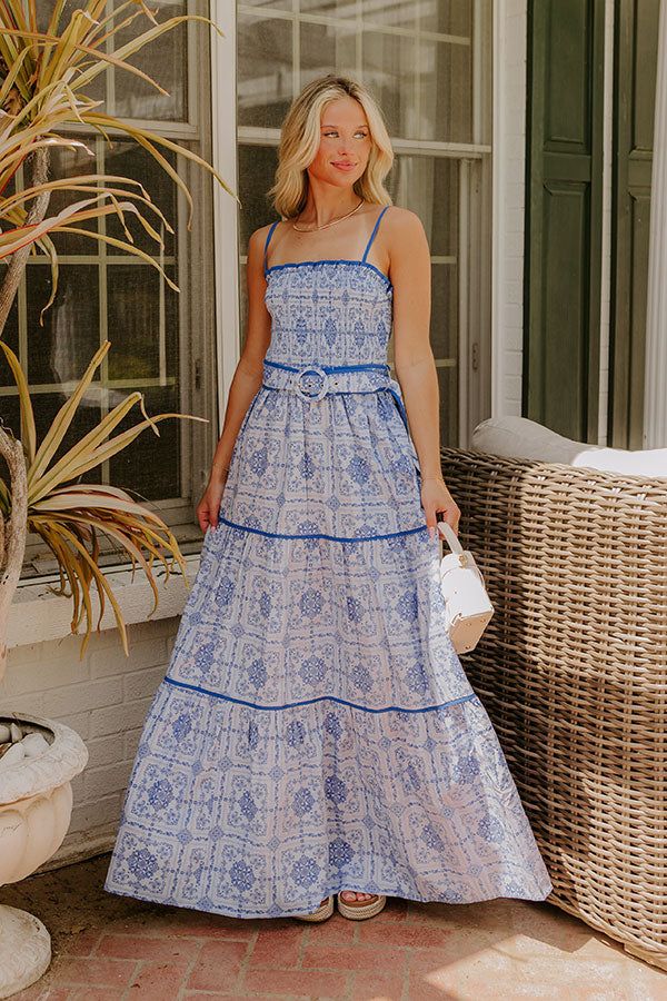 maxi dresses_Riviera Romance Paisley Tiered Maxi Dress - M / sky blue