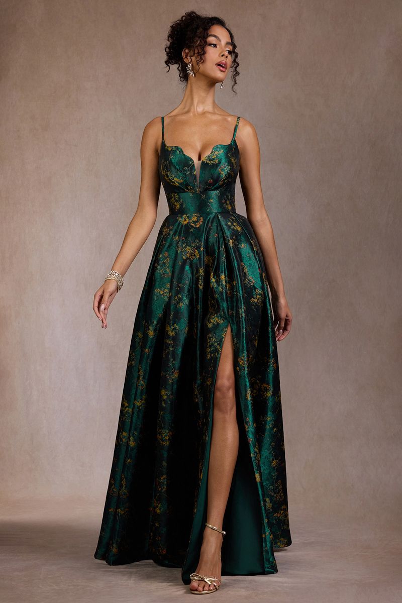 maxi dresses_Azazie Cristal Deep Green Maxi Dress