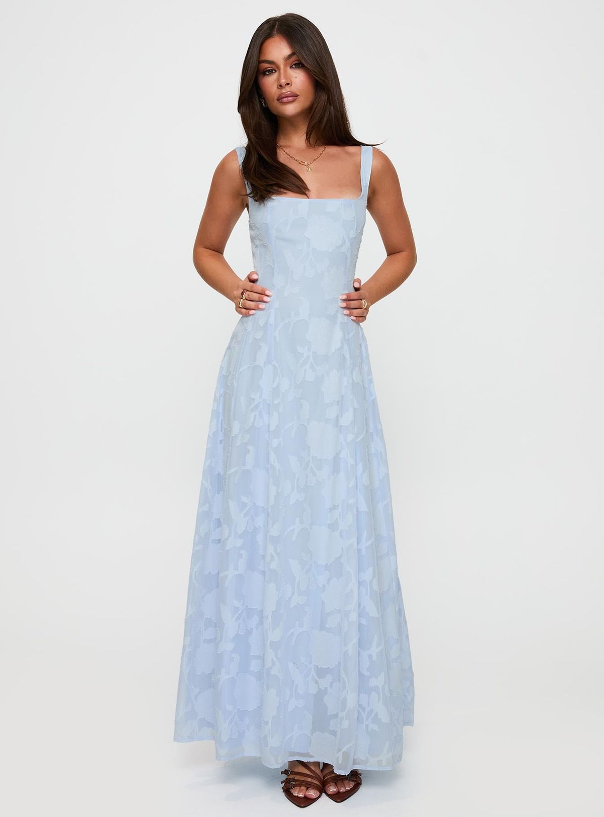 maxi dresses_Margaux Burnout Maxi Dress Blue