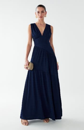 maxi dresses_BWLDR Laney Maxi Dress in Navy Blue at Nordstrom, Size 10