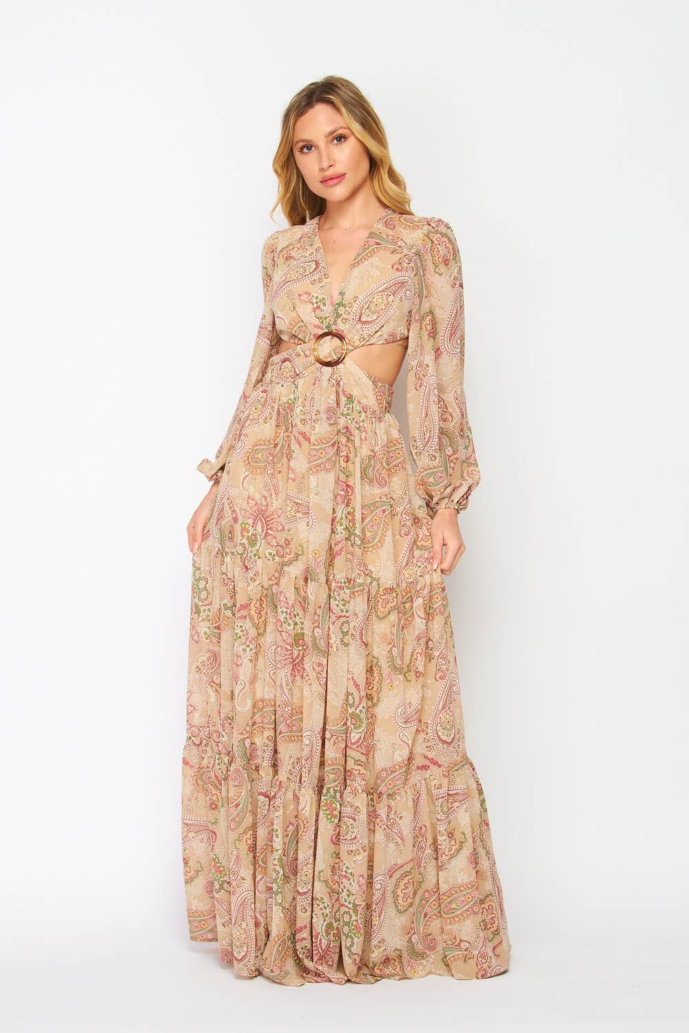 maxi dresses_Earth Angel Paisley Maxi Dress - Small