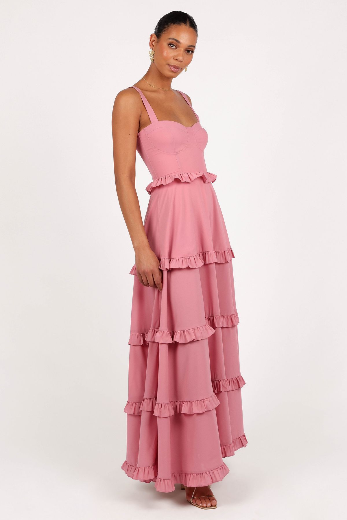 maxi dresses_Lillee Tiered Maxi Dress - Mauve
