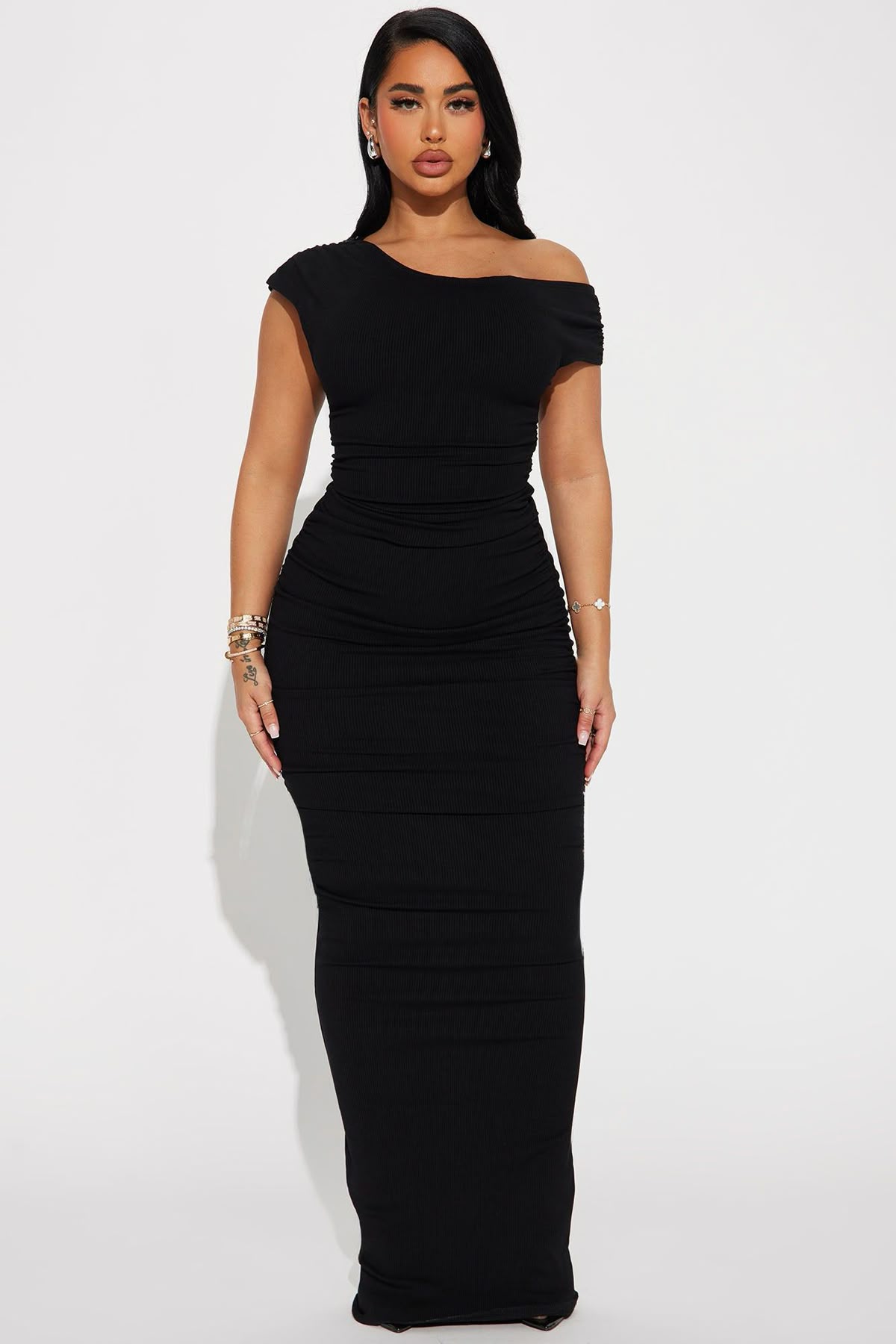 black dresses_Kelli Snatched Maxi Dress - Black | Fashion Nova