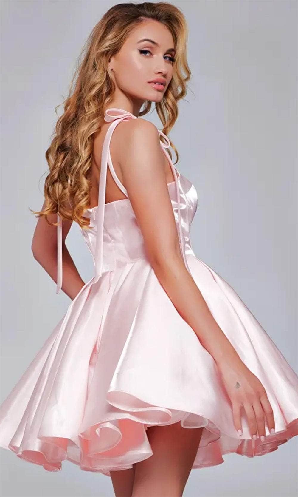 elegant dresses_Jovani 42342 - Tie Strap Sweetheart Cocktail Dress - 10 / Green