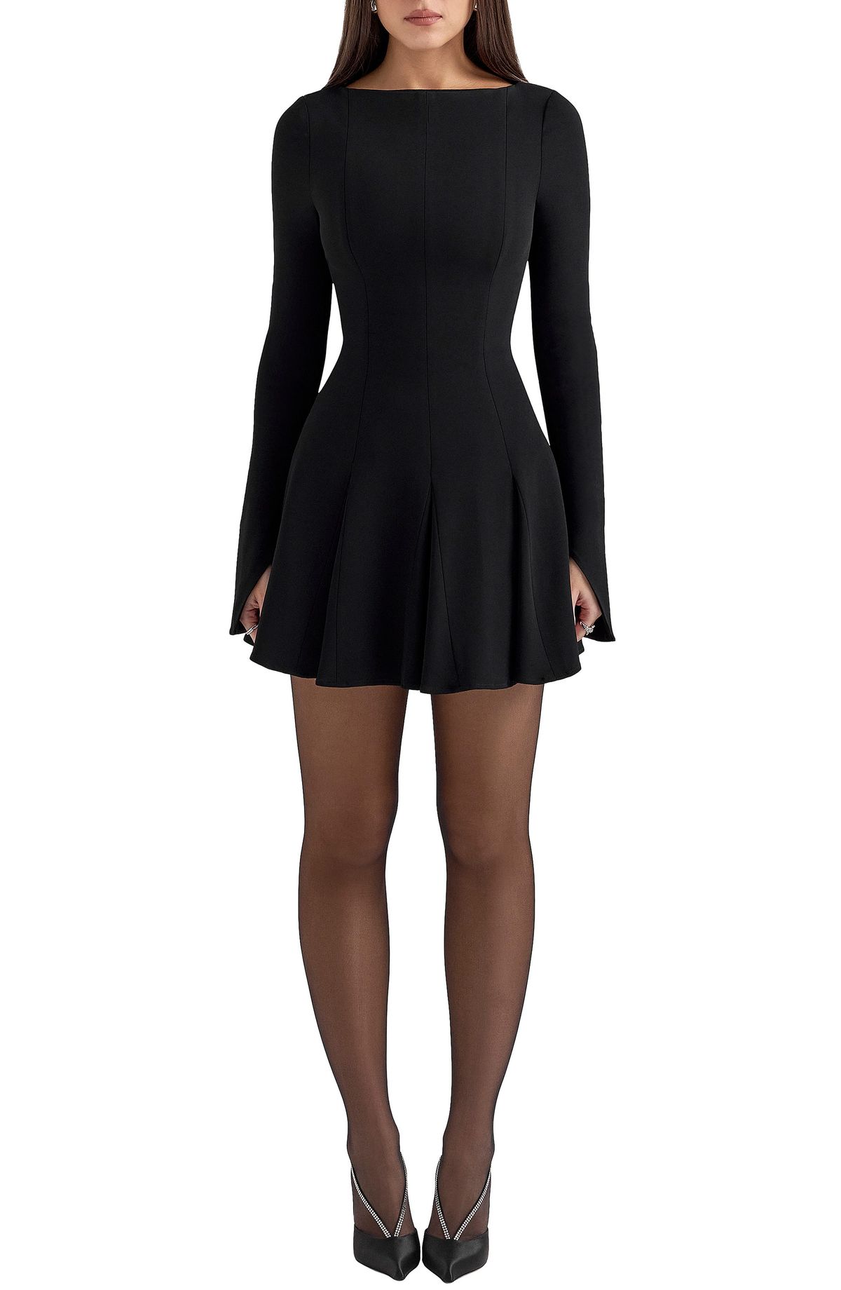 black dresses_HOUSE OF CB Francesca Long Sleeve Minidress | Nordstrom