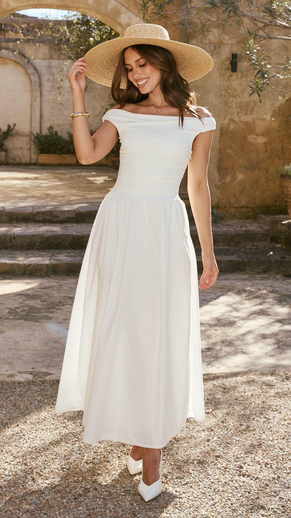 engagement dresses_Immy Midi Dress - White - 6 / White