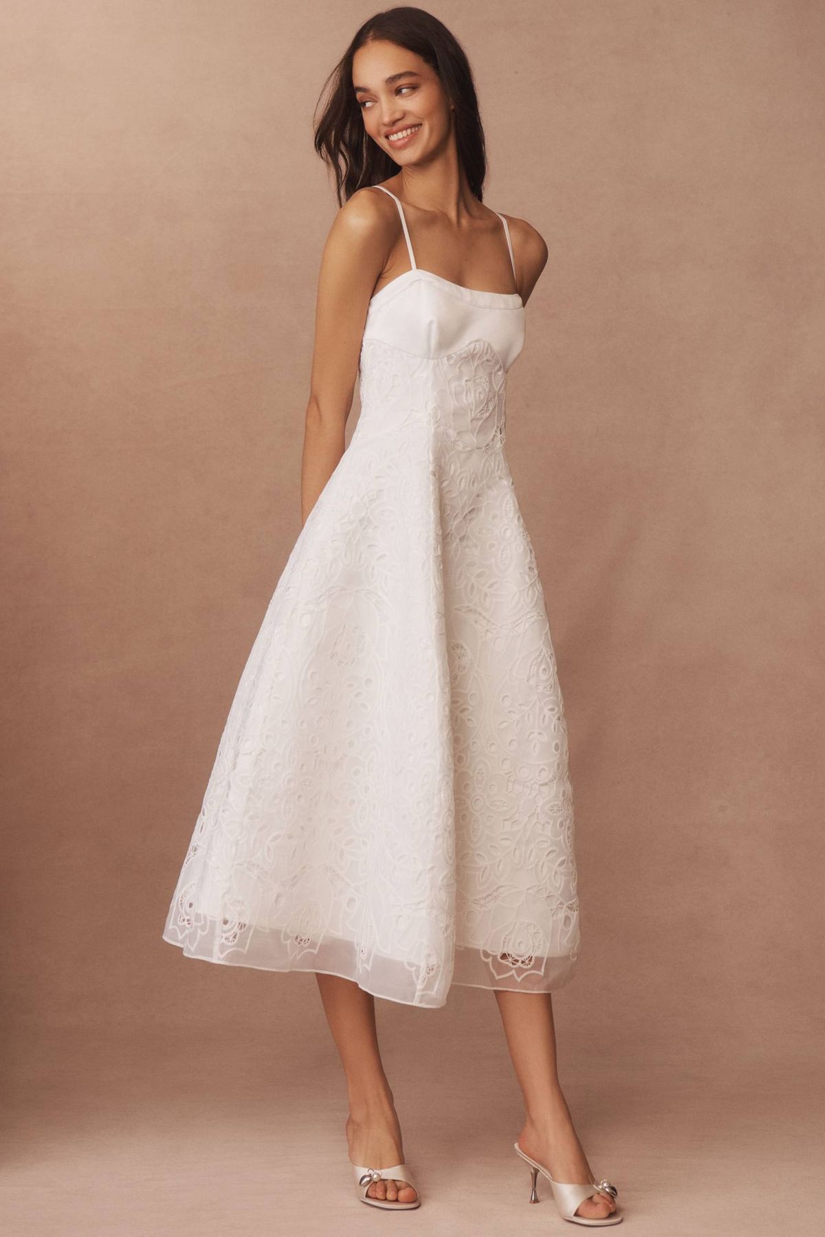 engagement dresses_BHLDN Fit-and-Flare Midi Dress