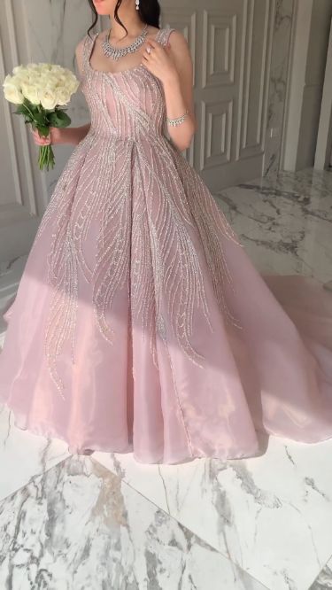 engagement dresses_Light Pink Ball Gown Dress | alinanova