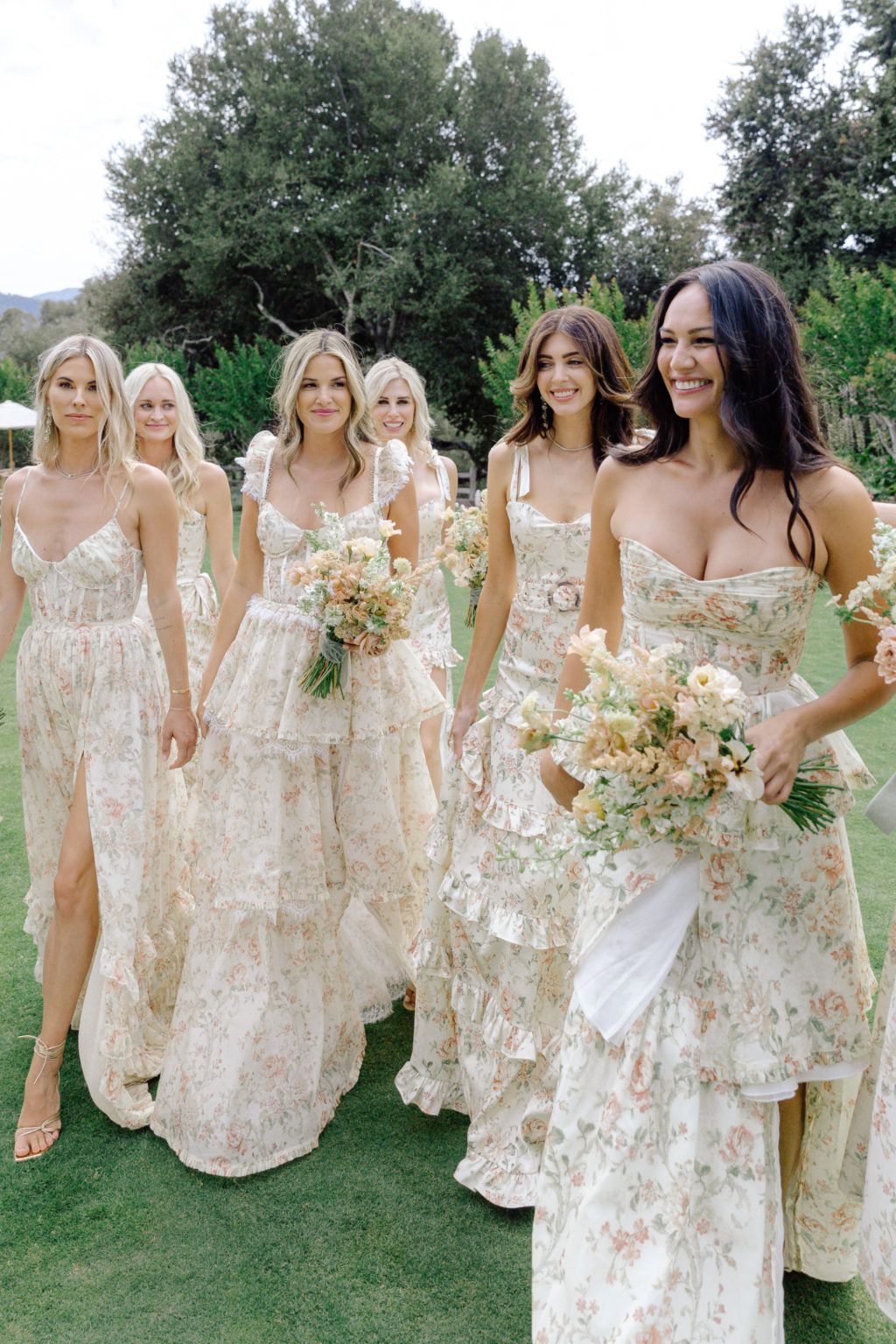 bridesmaid dresses_V. Chapman Owner Victoria Salisbury Designed Her and Her Bridesmaids' Dresses for Her Wedding in California - Over The Moon