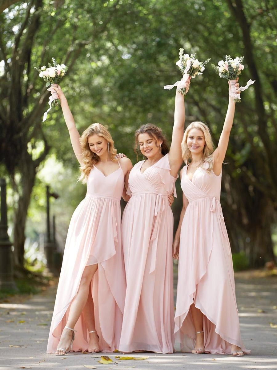 bridesmaid dresses_Pink Bridesmaid Gowns - ES00237PK / Pink / 22