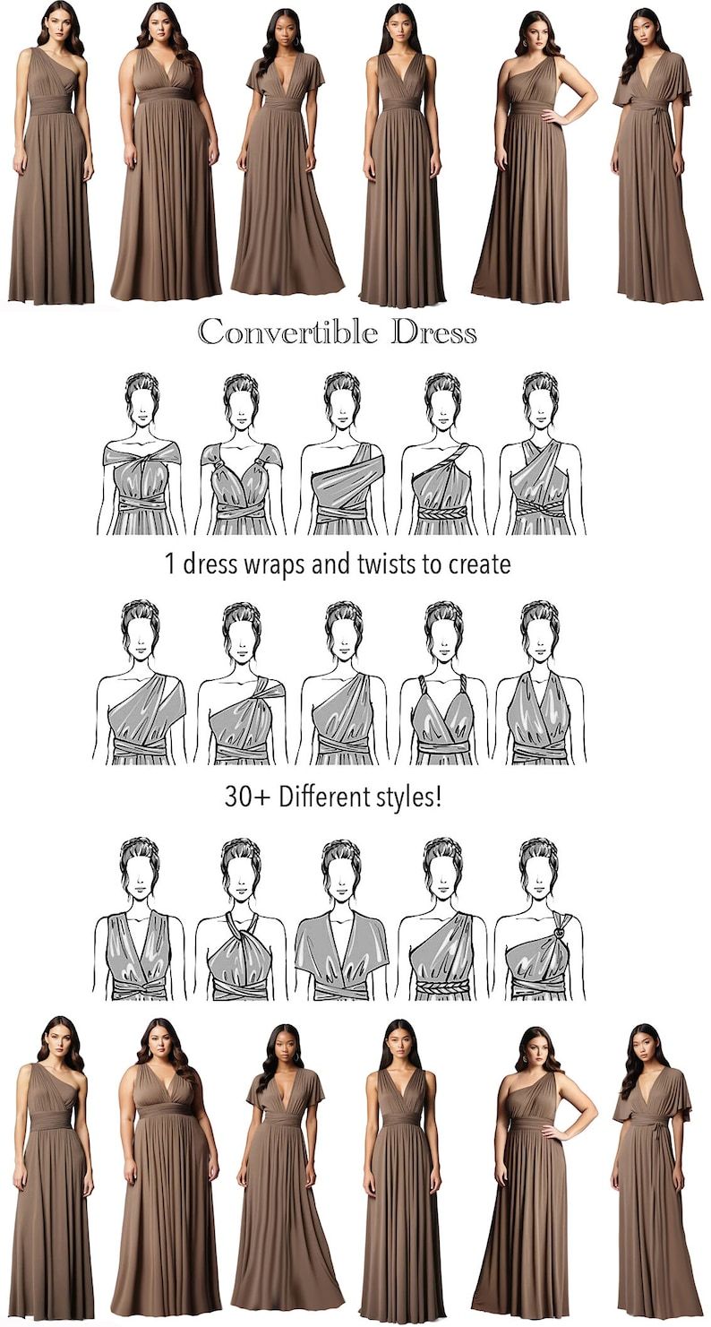 bridesmaid dresses_MOCHA Bridesmaid Dress/ Custom Length / Convertible Dress / Infinity Dress/ Multiway Dress/ Multi Wrap Dress / Plus Size / - Etsy UK